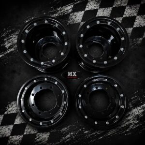 LLANTAS PACK 4 UNIDADES MX RACING DELANTERA/TRASERAS NEGRAS EN ALUMINIO 2 X 10"/2 X 9" beadlock negro