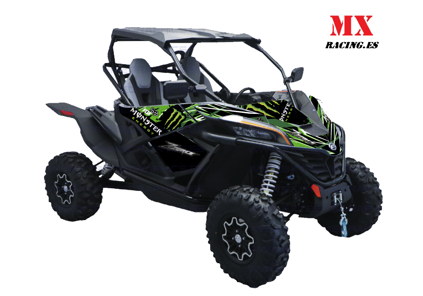 VINILO MONSTER COLOR NEGRO/ VERDE CF MOTO 1000 SPORT