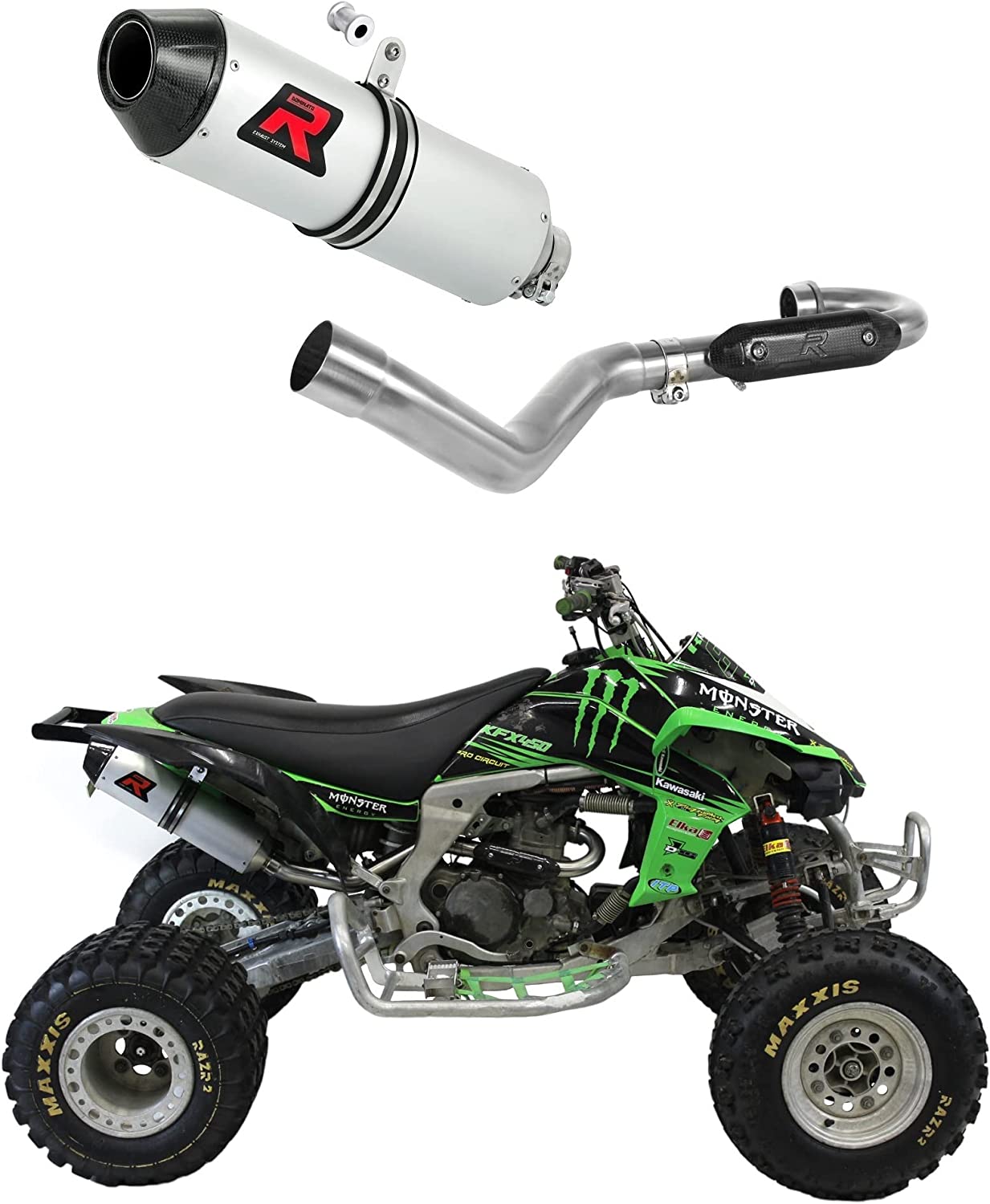 silenciador dominator + colector +db killer PARA KAWASAKI KFX 450 2008-2014 - Imagen 4