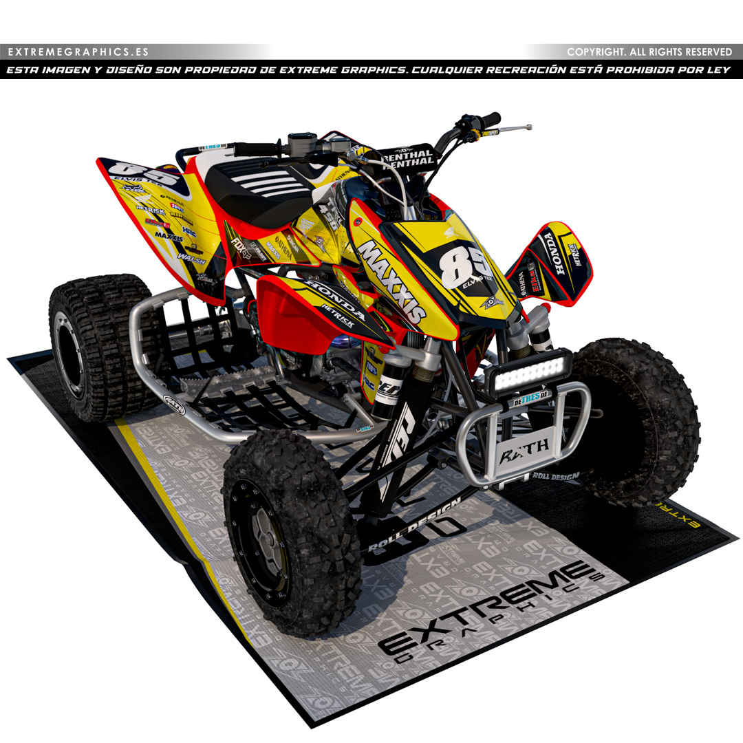 VINILO RACE HONDA TRX 450 PLASTICA ROJA