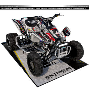 VINILO RACE HONDA TRX 450 PLASTICA BLANCA