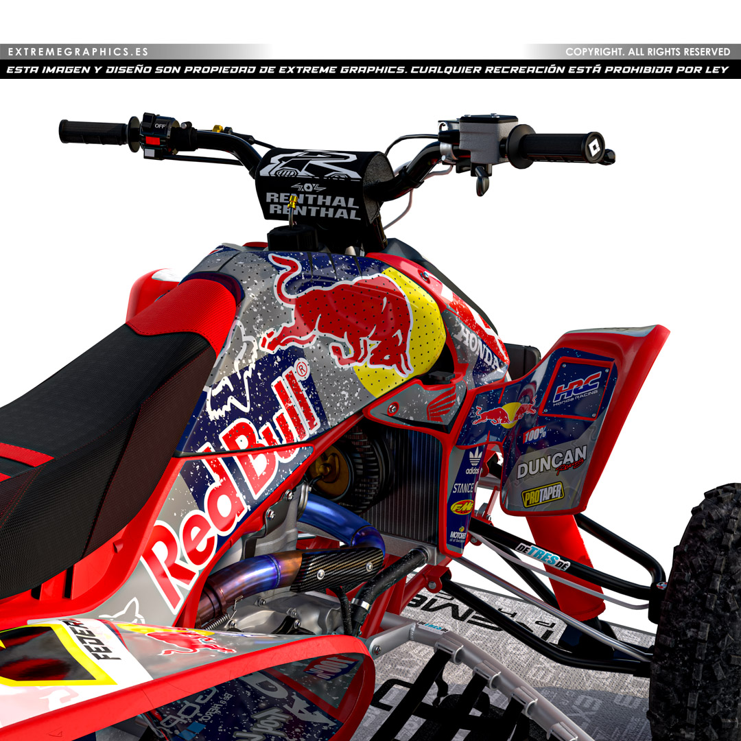 VINILO REDBULL HONDA TRX 450 - Imagen 3