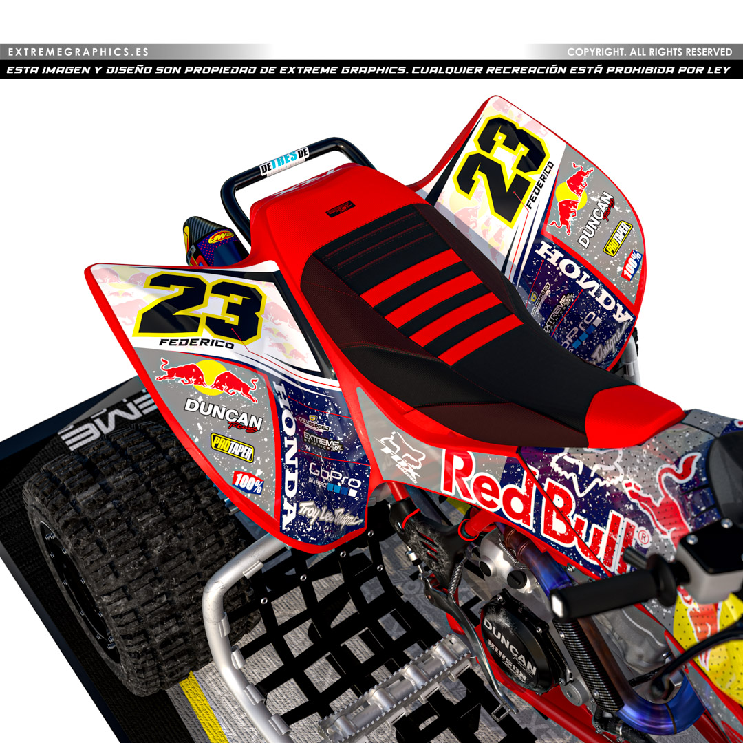 VINILO REDBULL HONDA TRX 450 - Imagen 2