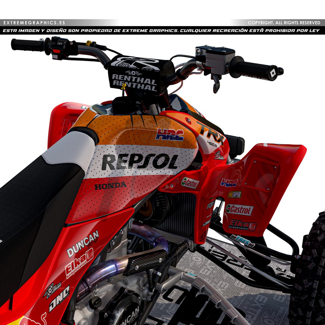 VINILO REPSOL HONDA TRX 450 - Imagen 2