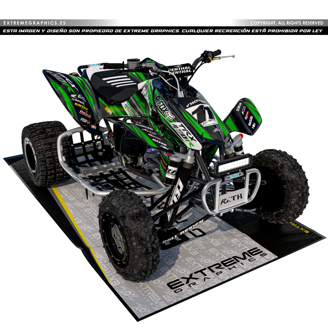 VINILO RACE HONDA TRX 450 PLASTICA NEGRA