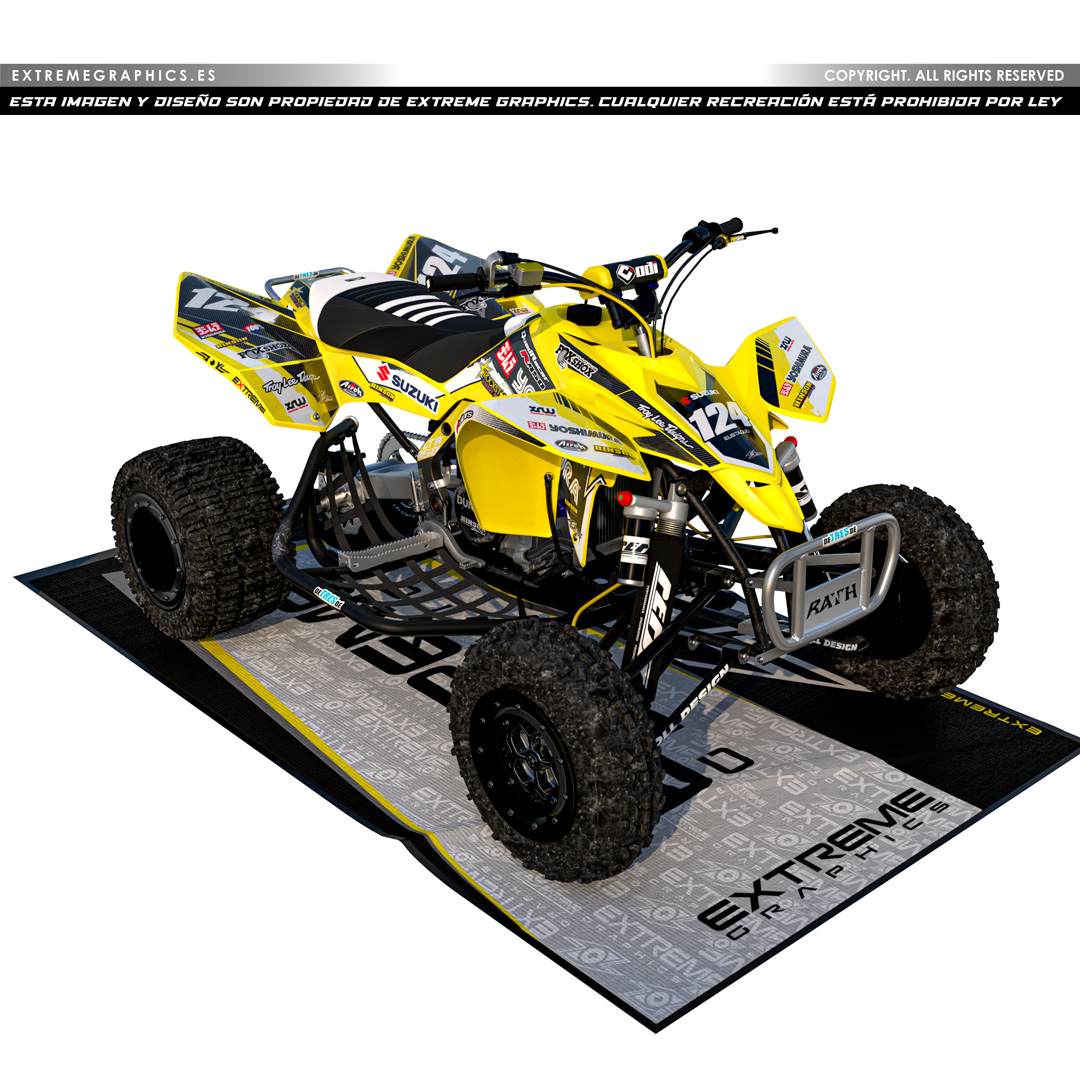 VINILO SUZUKI LTR 450 PLASTICA AMARILLA YOSHIMURA