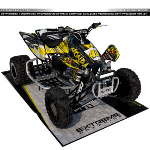 VINILO METAL MULISHA HONDA TRX 450 PLASTICA NEGRA