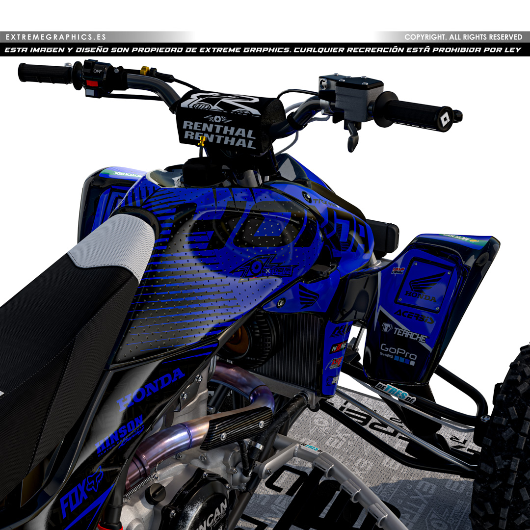 VINILO HONDA TRX 450 PLASTICA NEGRA - Imagen 3