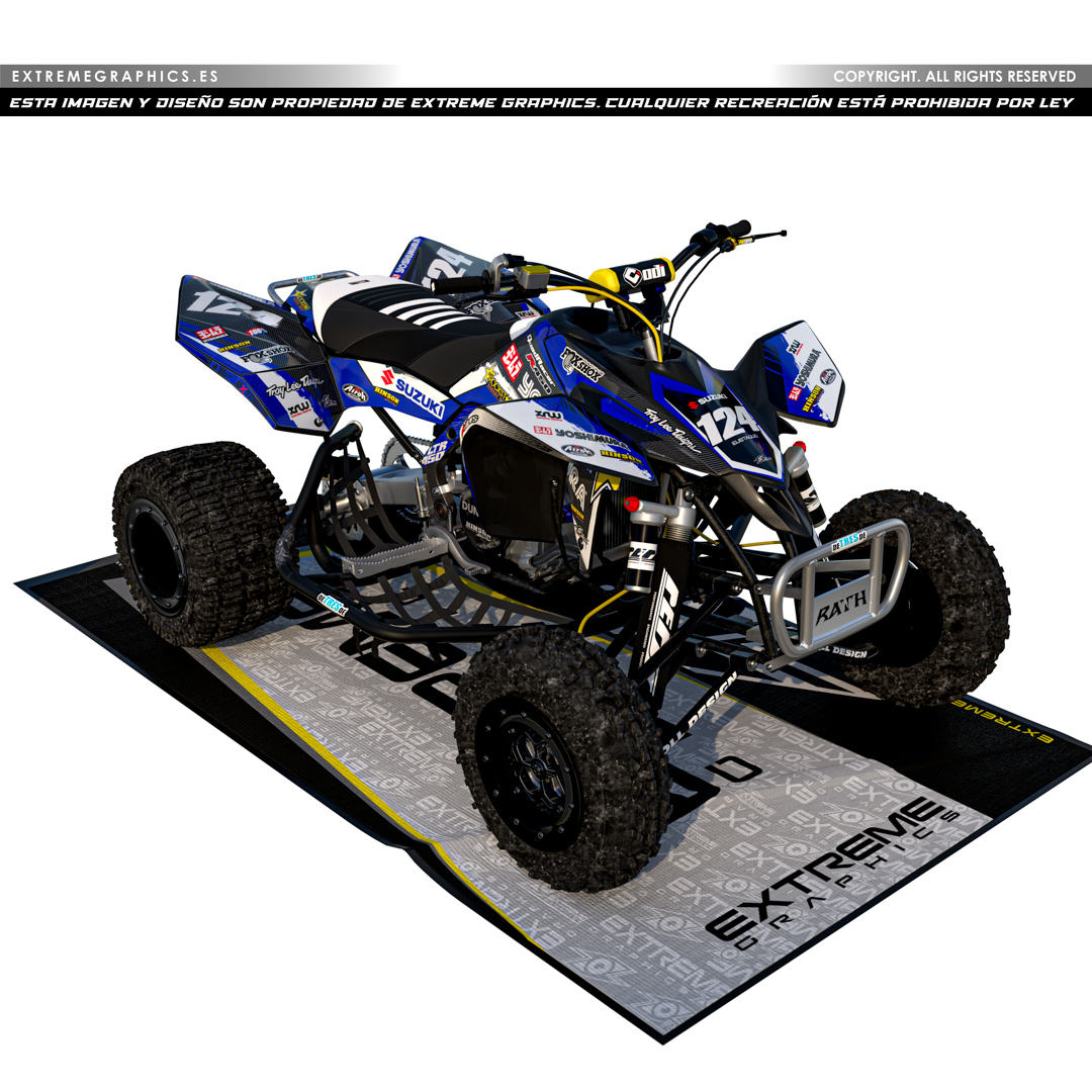 VINILO SUZUKI LTR 450 PLASTICA NEGRA YOSHIMURA