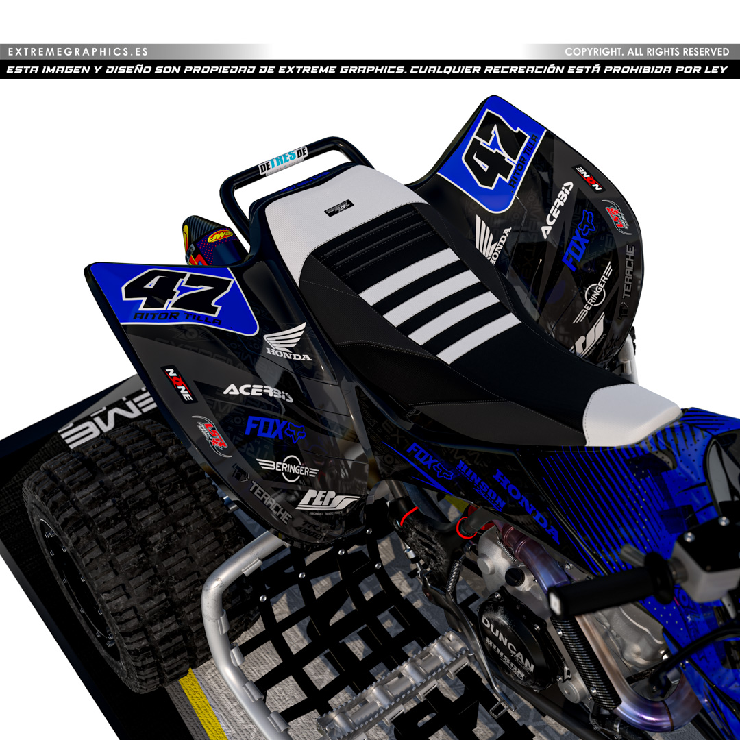 VINILO HONDA TRX 450 PLASTICA NEGRA - Imagen 2