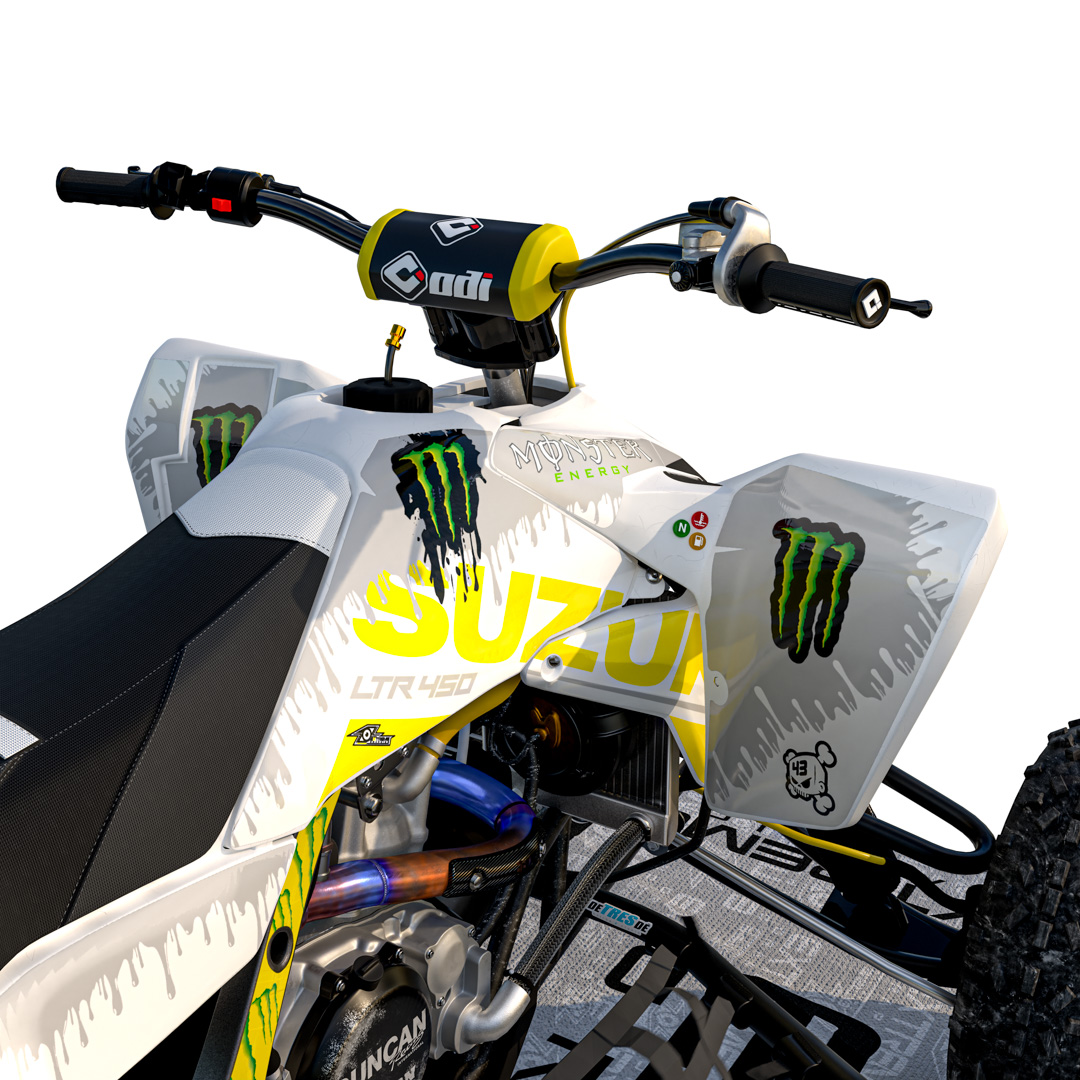 VINILO SUZUKI LTR 450 PLASTICA BLANCA MONSTER - Imagen 3