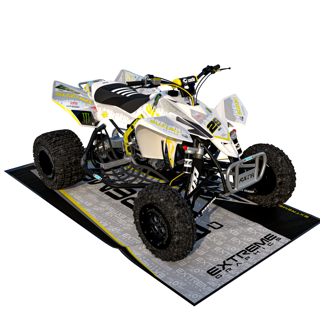 VINILO SUZUKI LTR 450 PLASTICA BLANCA MONSTER