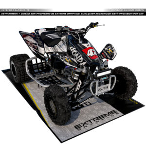VINILO METAL MULISHA HONDA TRX 450 PLASTICA NEGRA