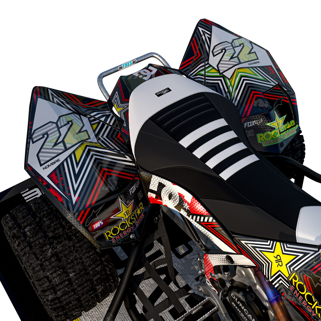 Kit Autocollants Graphiques Complets Pour Suzuki LTR 450 - Personnalisation VTT/ATV, Vinyle Brillant, USA