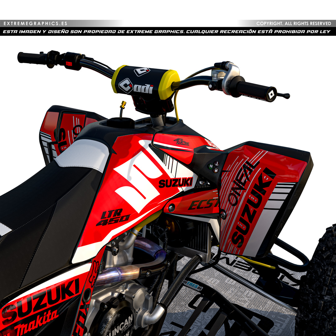 VINILO SUZUKI LTR 450 PLASTICA NEGRA O'NEAL - Imagen 3