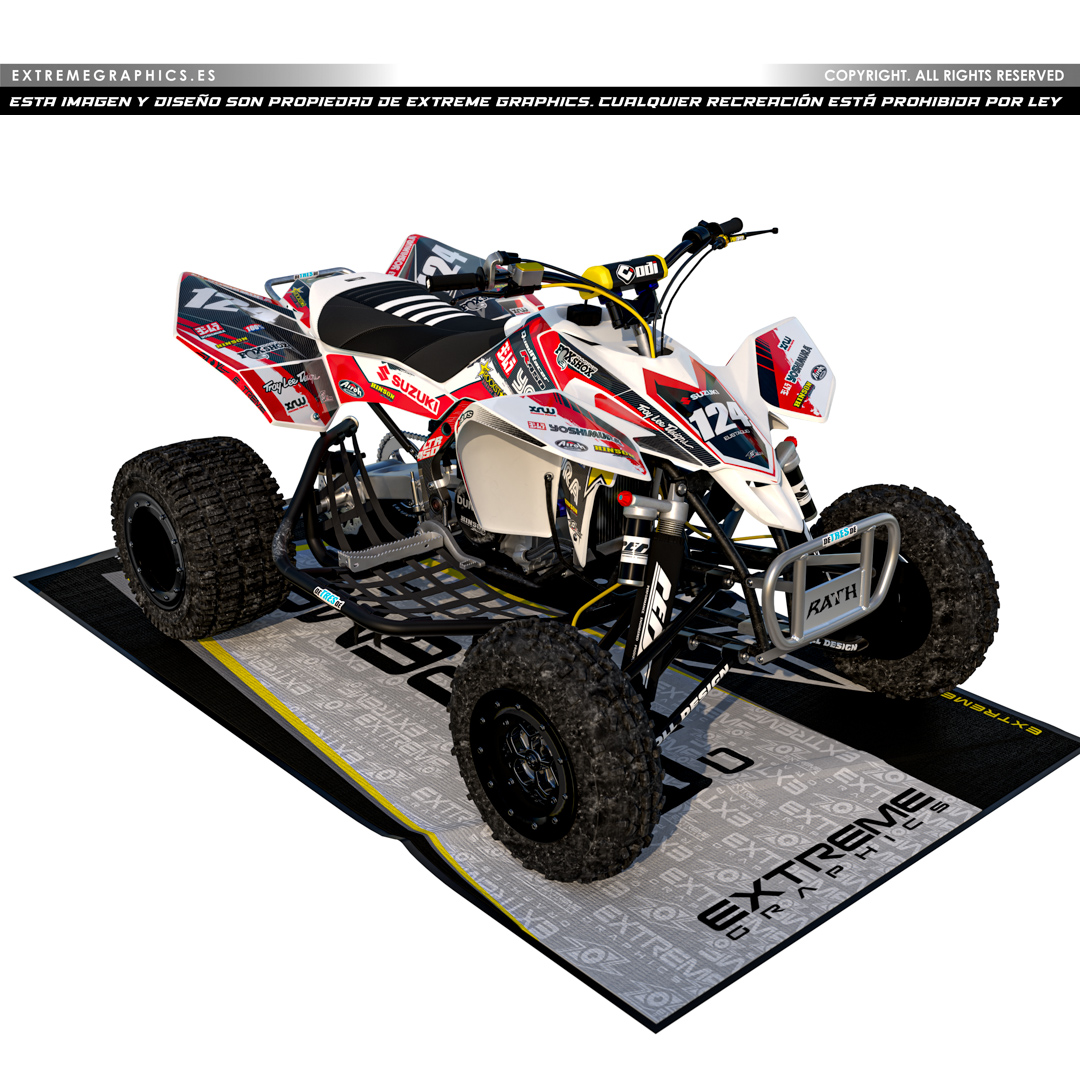 VINILO SUZUKI LTR 450 PLASTICA BLANCA YOSHIMURA
