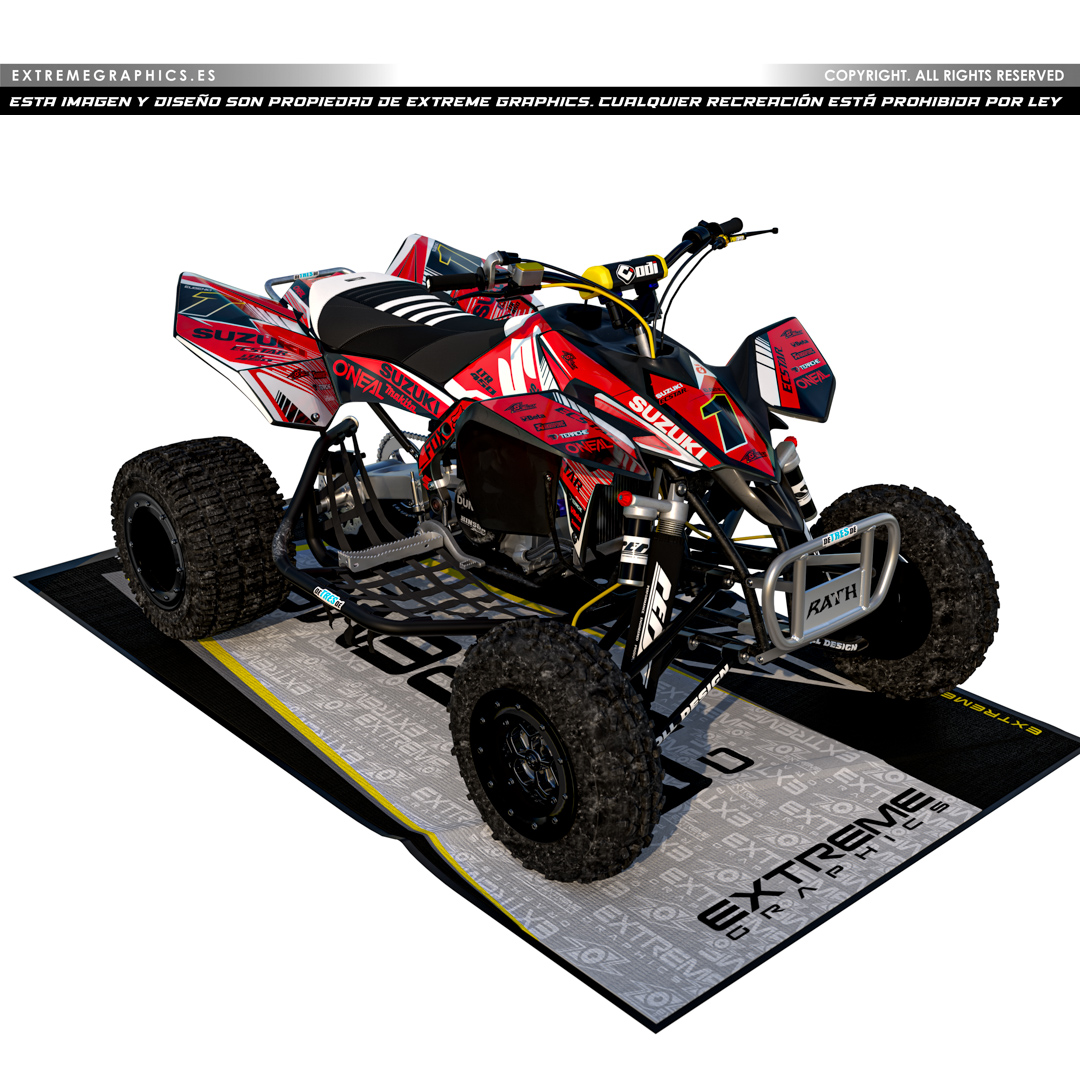 VINILO SUZUKI LTR 450 PLASTICA NEGRA O'NEAL
