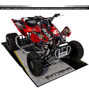 VINILO METAL MULISHA HONDA TRX 450 PLASTICA ROJA