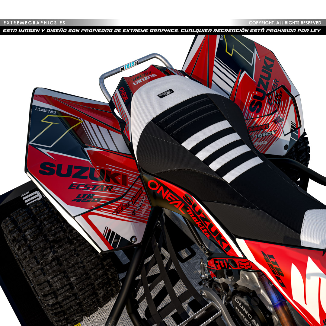 VINILO SUZUKI LTR 450 PLASTICA NEGRA O'NEAL - Imagen 2