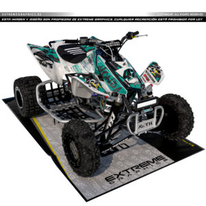 VINILO METAL MULISHA HONDA TRX 450 PLASTICA BLANCA