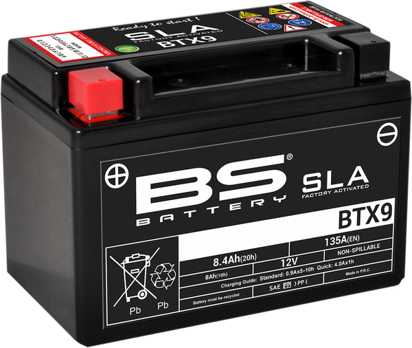 BATERIA SLA Factory- AGM sin mantenimiento activada BS PARA SUZUKI/HONDA/KAWASAKI