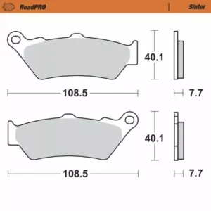 Pastilla de freno sinterizada trasera RoadPRO motomaster para bmw gs