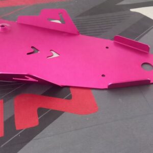 Protección motor XRW rosa brillante anonizado - Suzuki LTZ 400