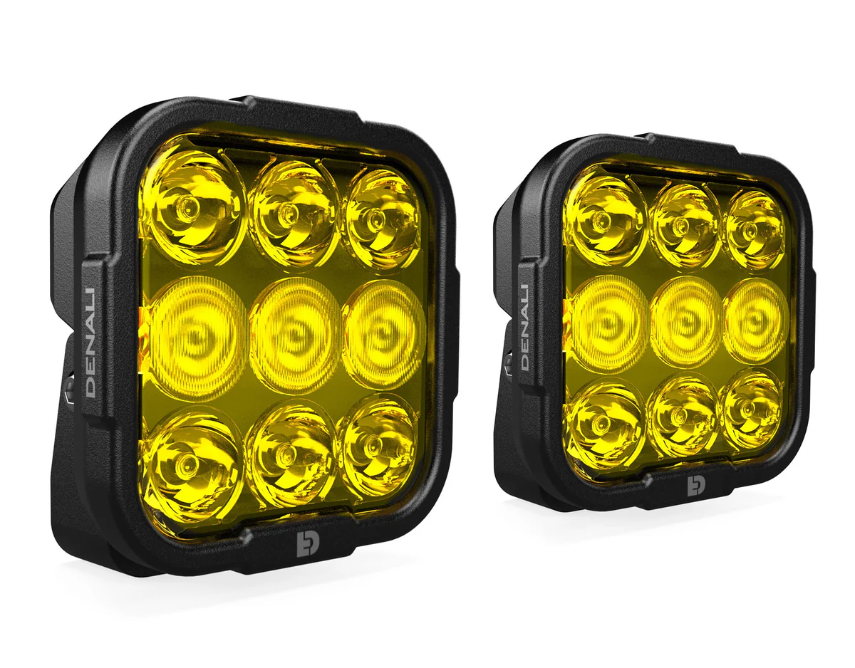 luces led denali d9 con tecnología DataDim™ led amarilla