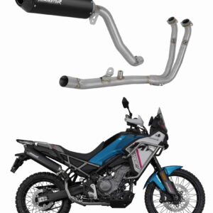Sistema de escape Colector Silenciador MX2 NEGRO + dB killer para cf moto mt 450