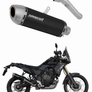 Silenciador dominator Escape S6 NEGRO + dB killer para Yamaha Tenere 700 2025