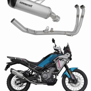Sistema de escape Colector Silenciador Titanio HP6 + dB killer para cf moto mt 450