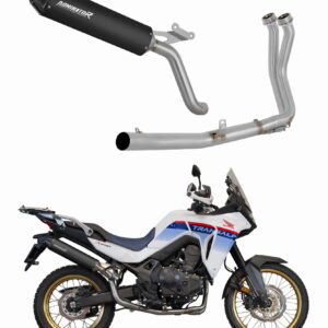 Sistema de escape Colector Silenciador MX2 NEGRO + dB killer Honda XL 750 TRANSALP 2023