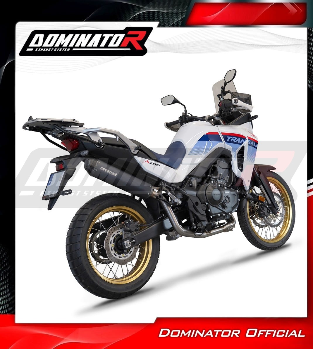 Sistema de escape Colector Silenciador MX2 NEGRO + dB killer Honda XL 750 TRANSALP 2023 - Imagen 2